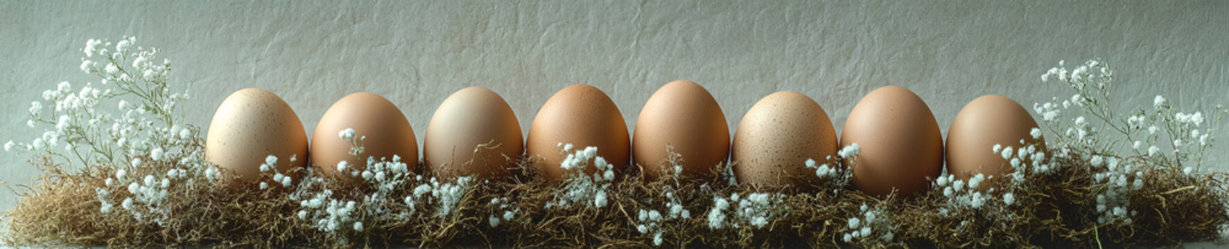Fresh Farm Eggs in Natural Nest Setting [with spaces]