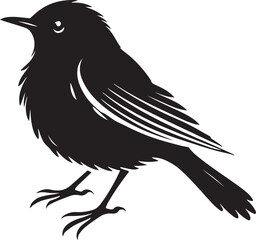 Bird silhouette vector white background