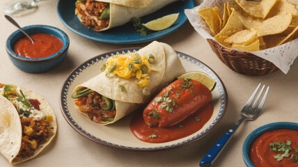 Delicious Mexican Burritos and Tacos