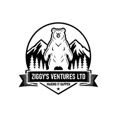 Naklejka premium Bears Mountain logo