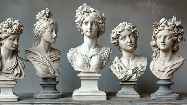 Timeless elegance: display of classical sculptures showcasing artistry and craftsmanship