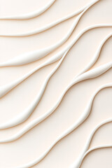 Fototapeta premium Soft undulating waves of cream-colored texture creating a soothing visual effect in a minimalistic design setting