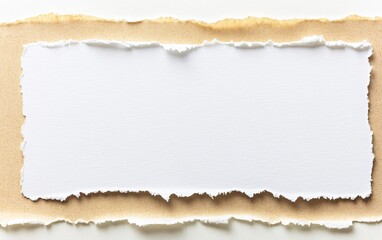 Torn White and Brown Paper Texture Background