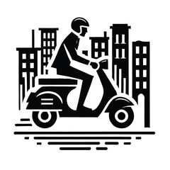 City Scooter Rider