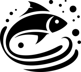 vector illustration design, icon, logo, symbol, animal, fish, modern style.eps