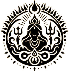 vector illustration sketch drawing of traditional ethnic wayang sacred gods and goddesses classic vintage.eps