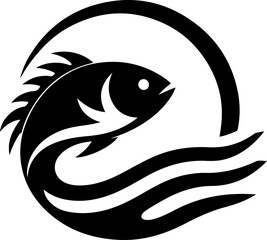 vector illustration design, icon, logo, symbol, animal, fish, modern style.eps