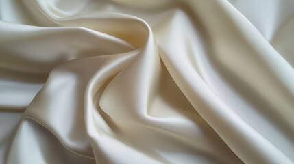 Fototapeta premium Satin fabric in white, ideal for a smooth and elegant background.