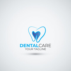 Dental care logo template design