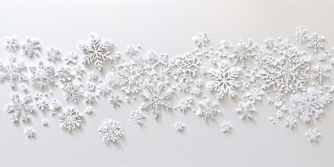 Delicate snowflakes on a serene background