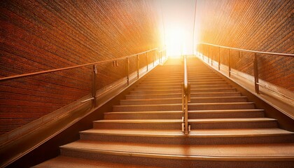 stairs with soft warm sunlight