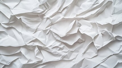 Obraz premium Detailed crumpled white paper texture