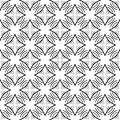 Black wavy line on white seamless pattern