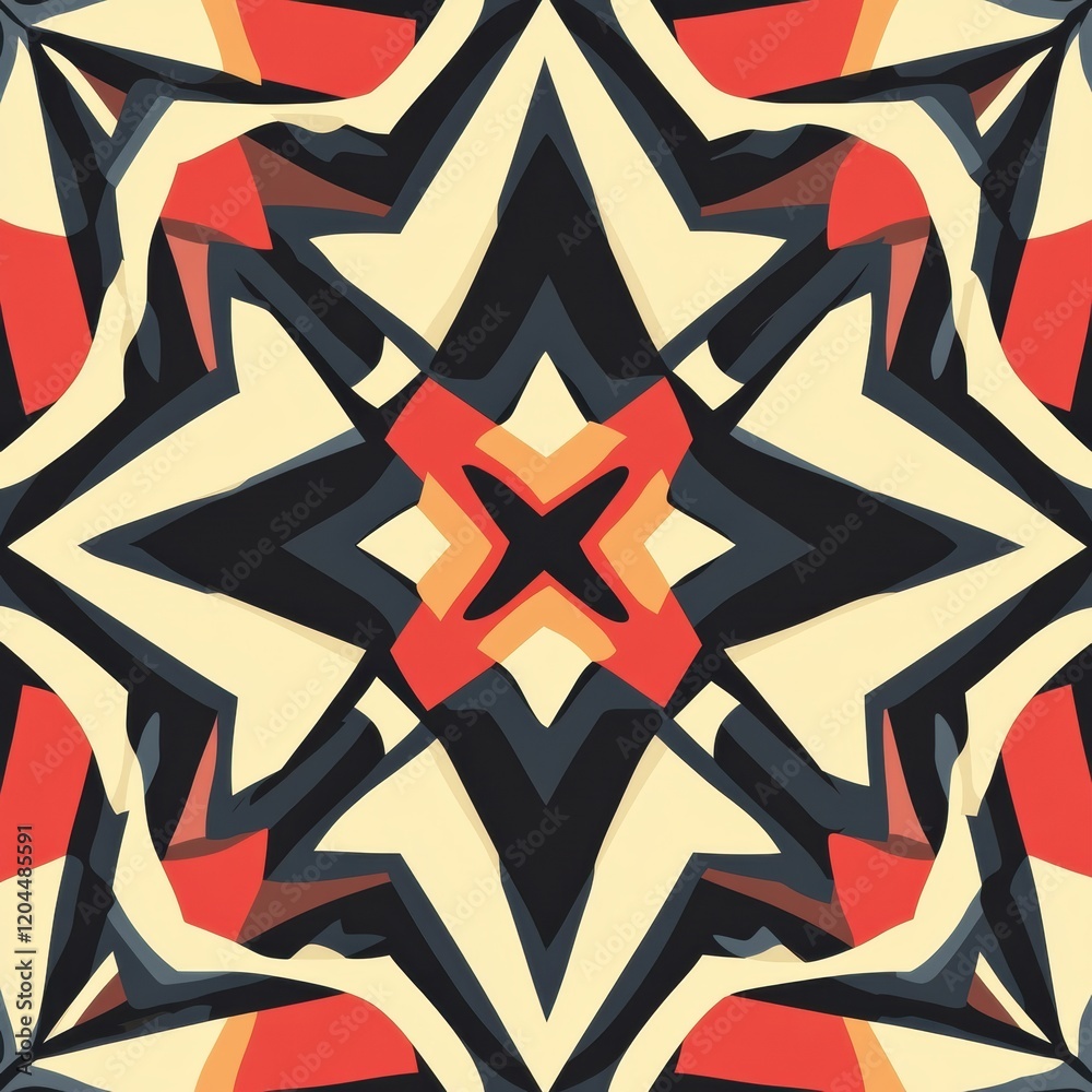 Leinwandbilder colorful abstract pattern resembling a kaleidoscope created with geometric shapes. generative ai