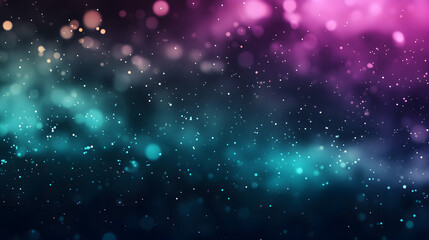 Fototapeta premium Bright, sparkling cosmic scene with pink and blue hues, resembling distant galaxies.