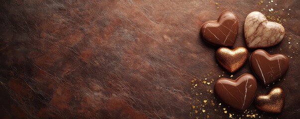 Romantic, elegant hearts on a textured neutral backdrop, soft highlights and blank copy space&mdash;perfect social media banner or greeting card template for weddings, Valentine&rsquo;s&nbsp;Day and love promotions.