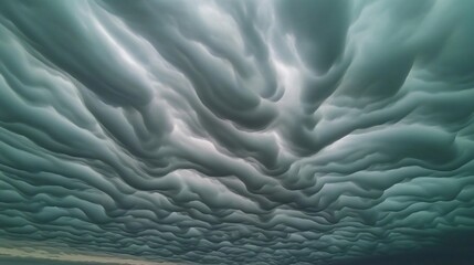 Obraz premium Dramatic Undulating Storm Cloudscape Abstract Texture