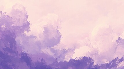 Fototapeta premium Abstract Lavender Sky Cloudscape Painting Pastel Purple Digital Art