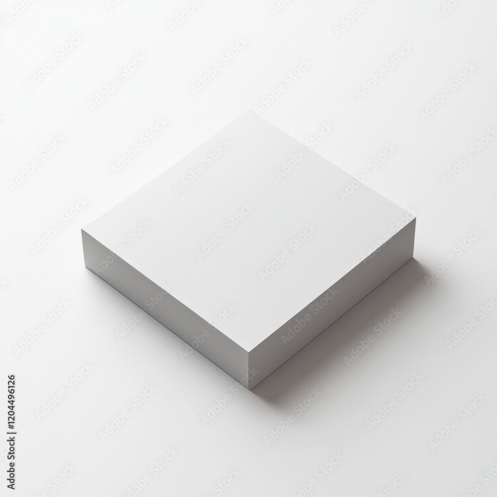 Leinwandbilder smooth white box placed on a clean surface with a minimalist aesthetic in a bright setting. generati