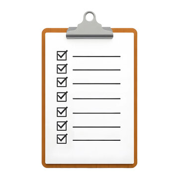 wooden clipboard checklist with checkmarks clip art preview