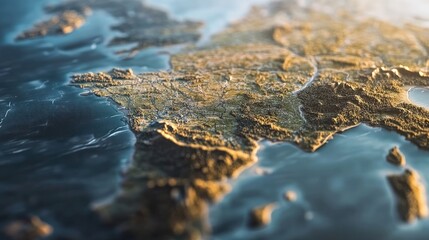 "The detailed map outline of France, showing its coastline and regional borders clearly defined