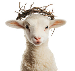 Lamb of God Symbolizing Faith and Sacrifice in Christian Worship and Celebration isolated