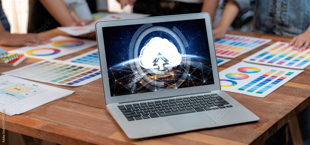 Poster Cloud computing software for brisk remote work and personal data storage