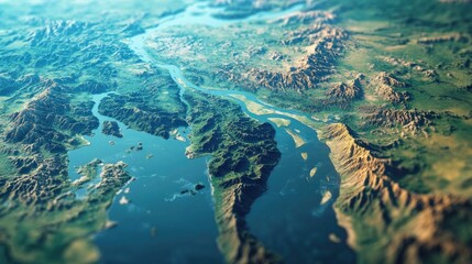 "China map with major river systems flowing through its vast regions