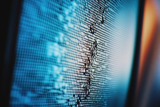 A close-up shot of a computer screen displaying numerical data