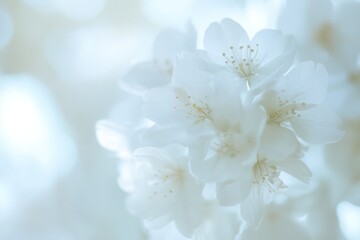A close-up shot of a bunch of white flowers, suitable for use in a still life or floral arrangement setting