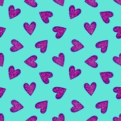 Valentine hearts seamless 14 February love pattern for wrapping paper