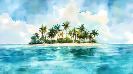 tropical island crystal waters