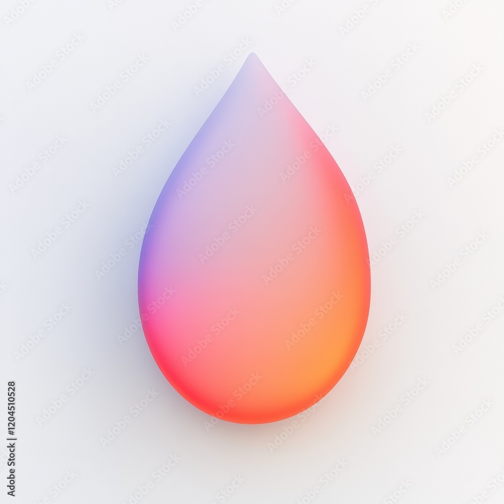 Aufkleber Colorful abstract droplet design showcasing a blend of gradients and soft edges in modern digital art. Generative AI