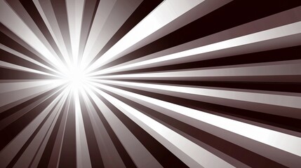 Abstract Brown and White Sunburst Rays Background