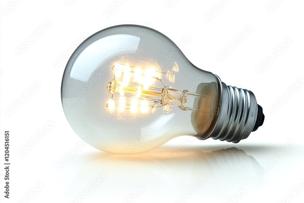 Poster A simple desk lamp sitting on a table with a warm glow