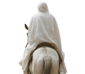 Triumphal Entry of Jesus in Jerusalem Palm Sunday Celebration with Donkey Biblical Story in Christian Faith isolated