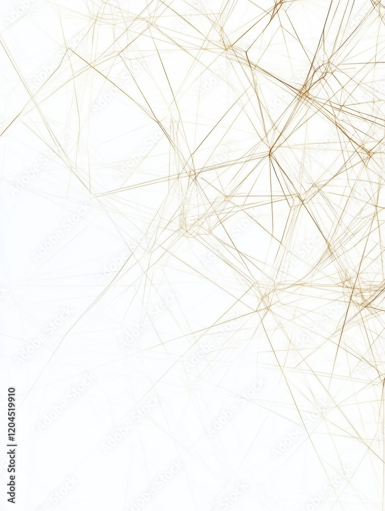 Poster Abstract representation of interconnected lines creating a dynamic composition on a light background. Generative AI