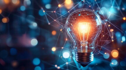 An idea concept illustration featuring a lightbulb symbolizing creativity and innovation. The lightbulb represents simplifying complex processes, untangling problems, and finding clear solutions. 