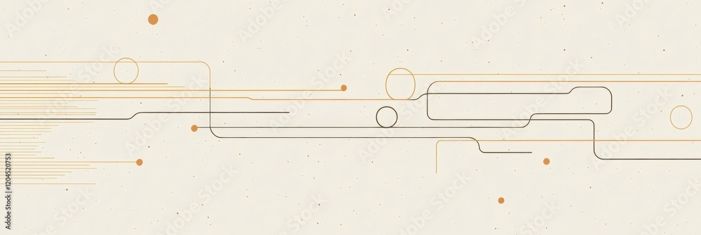 Poster Abstract design featuring dynamic lines and circles on a textured background. Generative AI