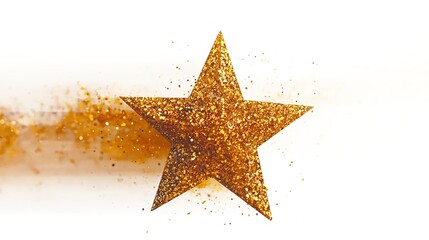 illustration of a bright yellow star isolated on white color.