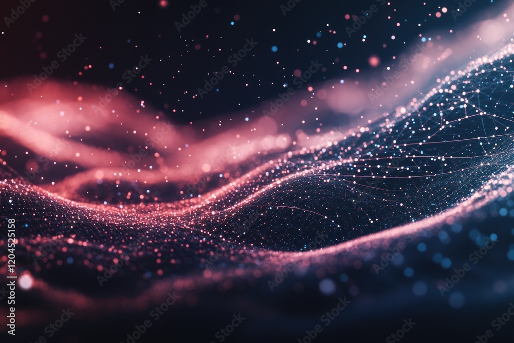 Aufkleber Geometric pattern featuring a wave of lines and dots, great for abstract backgrounds or design elements