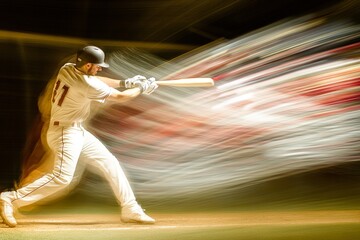 A dynamic illustration of a baseball with motion effects, set against a clean, gradient background, symbolizing energy and sport.


