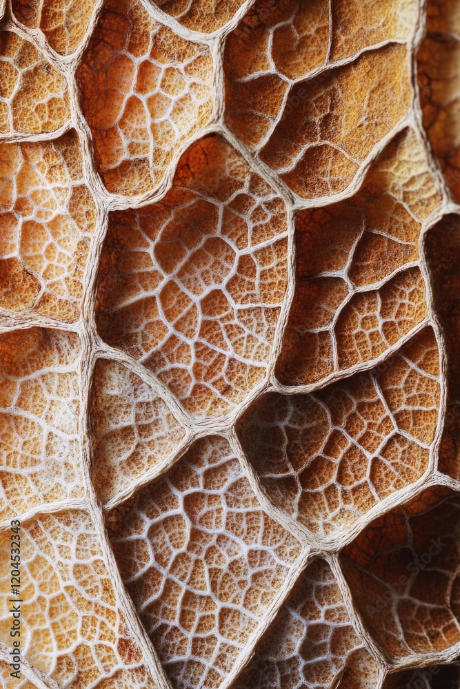 Poster A detailed view of a plant's surface, showing intricate patterns and textures
