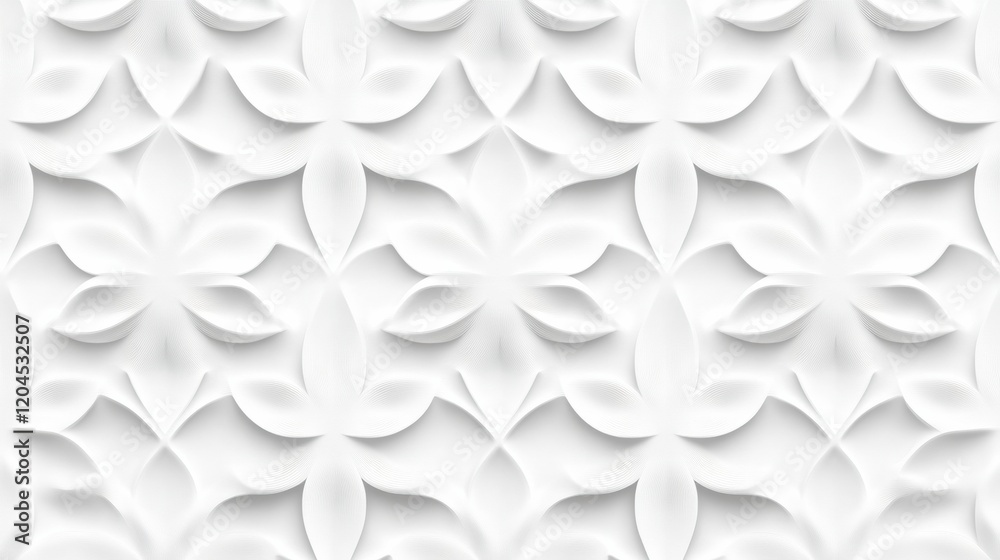 Leinwandbilder elegant white floral pattern creates a sophisticated and modern background design for various applic