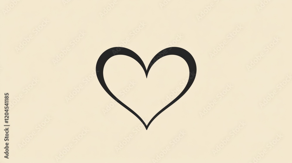 Leinwandbilder heart symbol on a simple background expressing love and affection in a minimalistic style. generativ