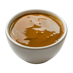 Homemade Gourmet Gravy Sauce in a Bowl Isolated on White Background