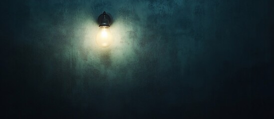 Solitary Light Illuminating a Darkened Wall