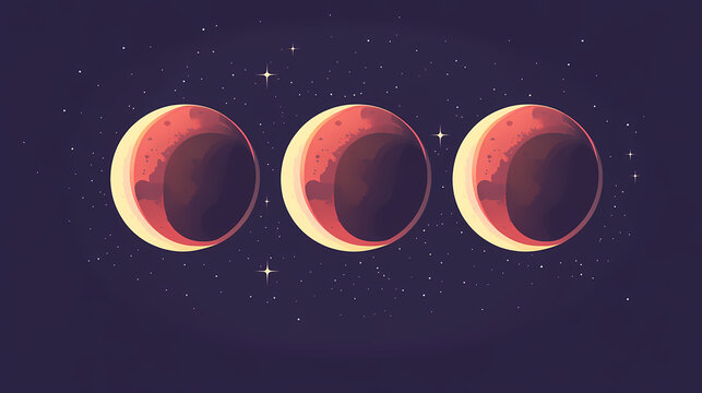 Blood moon, lunar eclipse, celestial event. Lunar Eclipse. Illustration