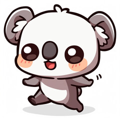 Obraz premium A cartoon anthropomorphic koala