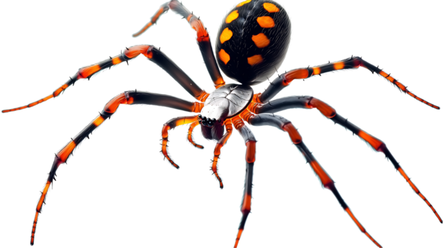 Spider on transparent ,high resolution